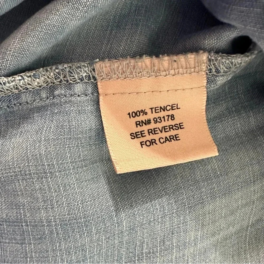 Philosophy women's size XS denim tab sleeve modest denim dress with pockets - Picture 7 of 7